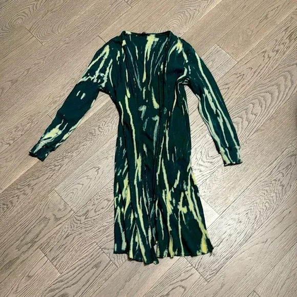 Fashion, nova green tie-dyed cardigan - Picture 1 of 1